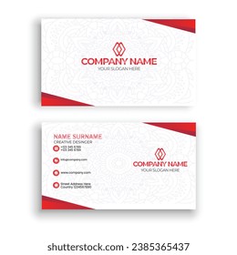 real estate visiting card, business card set with abstract pattern. successful business with house building symbol vector corporate identity template with simple logo