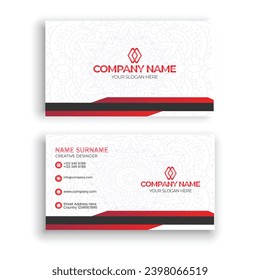 real estate visiting card, business card set with abstract pattern. successful business with house building symbol vector corporate identity template with simple logo