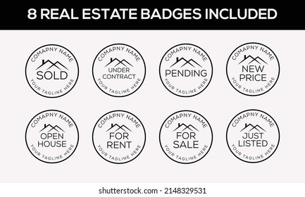 Real Estate Watermarks, Real Estate Badges, Realtor Logo, Sold Watermark, Just Listed Realtor Watermark, Open House Watermark