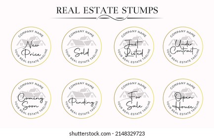 Real Estate Watermarks, Real Estate Badges, Realtor Logo, Sold Watermark, Just Listed Realtor Watermark, Open House Watermark