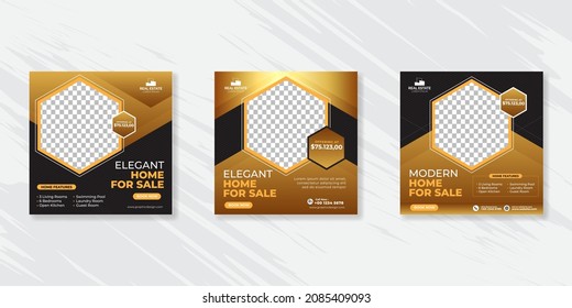 Plantilla de diseño de banners web inmobiliarios