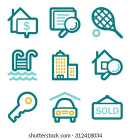 Web-Symbole für Immobilien