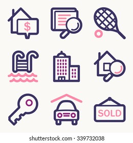 Real Estate Web Icons Stock Vector (Royalty Free) 339732038 | Shutterstock