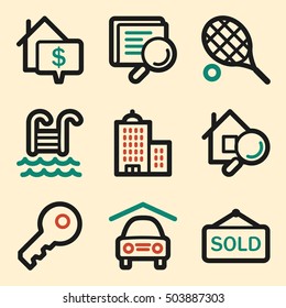 Iconos de la web inmobiliaria