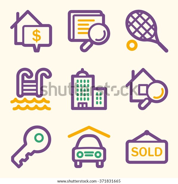 Real estate web\
icons
