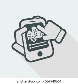 Real estate website - long shadow icon