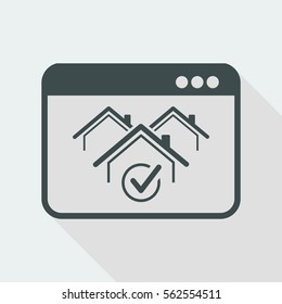 Real estate website symbol - Vector icon of computer application