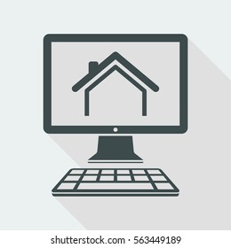 Real estate website - Vector flat icon