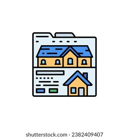 real estate website vector icon. real estate icon filled line style. perfect use for logo, presentation, website, and more. modern icon design color line style