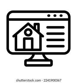 Vektorgrafik-Design der Real Estate Website