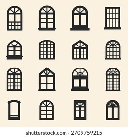 Diseño de icono de ventana de bienes raíces