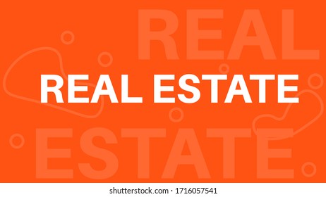 Real estate word banner in vector 