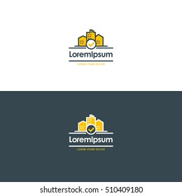 Real Estate Yellow Vector Logo