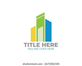 Bienes Raíces Construcción Edificio Casa Propiedad Logo