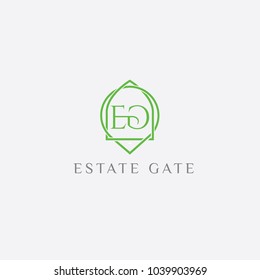 Real estates vector logo design