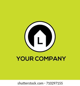 Real estates vector logo letter L