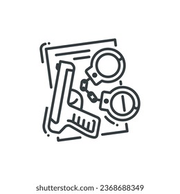 Real evidence icon, vector illustration