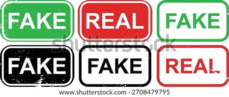 Real and Fake Classification Labels Set, Fake and Real Verification Labels Set