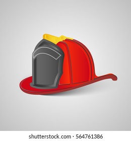 Real firefighter helmet, vector