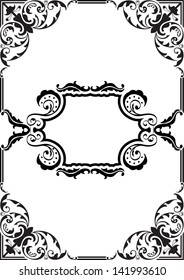 Real frame isolated on white