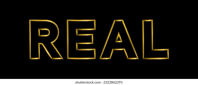 Real gold sign, premium opulent metallic texture