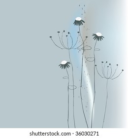 echte Gras-Silhouette - Sommerhintergrund