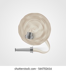 real grey fire hose, vector