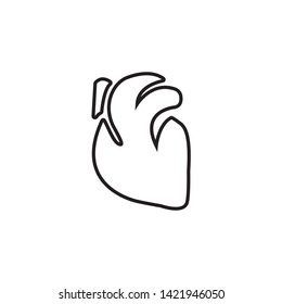 real heart icon. vector illustration. organ icon