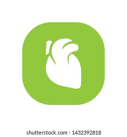 real heart icon. vector illustration. organ icon