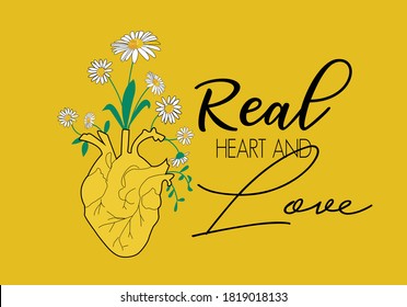 real heart and love hand drawn design positive quote flower design margarita 
mariposa
stationery,mug,t shirt,phone case fashion slogan  style spring summer sticker and etc