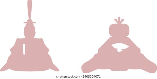 Real Hina Puppen Silhouette (Rosa)