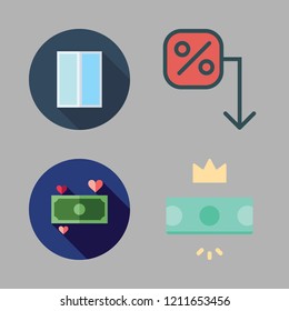 real icon set. vector set about loss, entrances and money icons set.