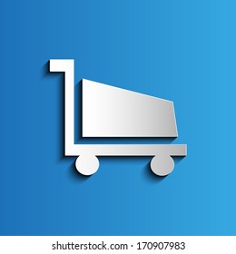 Real icon shopping, background vector