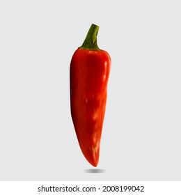 Real Illustration of red chili