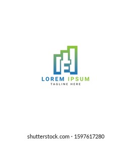 Real Invest logo template -E letter vector logo template concept. Economic finance investment sign. Business symbol