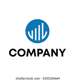 Real Invest - vector logo template concept. Economic finance investment sign. Business symbol