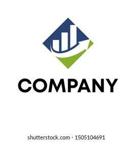 Real Invest - vector logo template concept. Economic finance investment sign. Business symbol