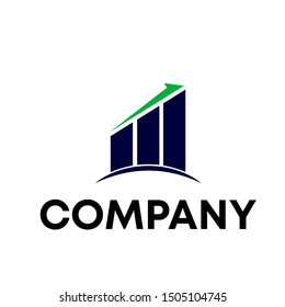 Real Invest - vector logo template concept. Economic finance investment sign. Business symbol
