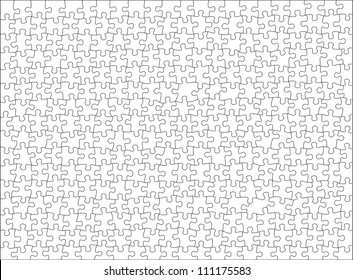 Real Jigsaw Puzzle template 350 pieces vector