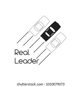 Real Leader Symbol Car Race Vector Stock Vector (Royalty Free ...