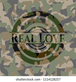  Real Love on camo pattern