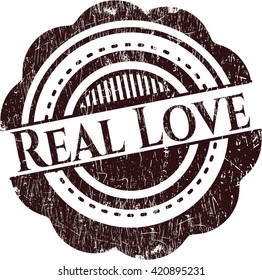 Real Love rubber grunge stamp