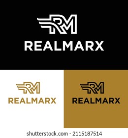 Real Marx RM Letter Logo Template