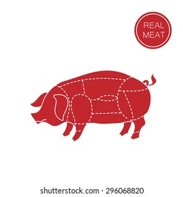 Real meat. Butcher shop. How to cut meat. Barbecue, steaks, meat dishes.