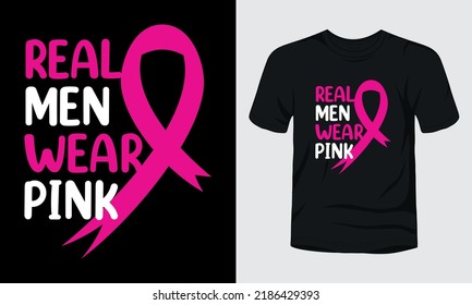 Real men wear pink t-shirt template