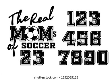 The real moms of soccer vector design. Soccer ball clip art. Sports decor. Image on a transparent background.
