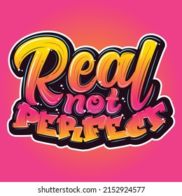 Real not perfect colorful typography design