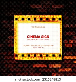 Real one gold window film strip. Eps 10 vector file.