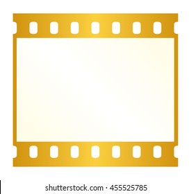 Real one gold window filmstrip. Eps 10 vector file.