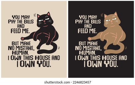 Real Owner - Cat Lover - Vector Illustration